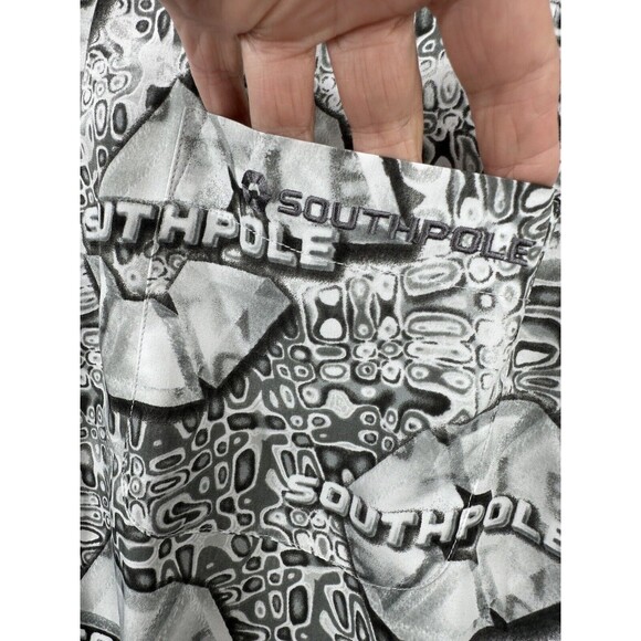 Vintage Southpole Men's XXL Button Shirt Short Sleeve button up polyester‎ - Picture 6 of 8